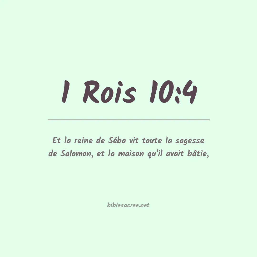 1 Rois - 10:4