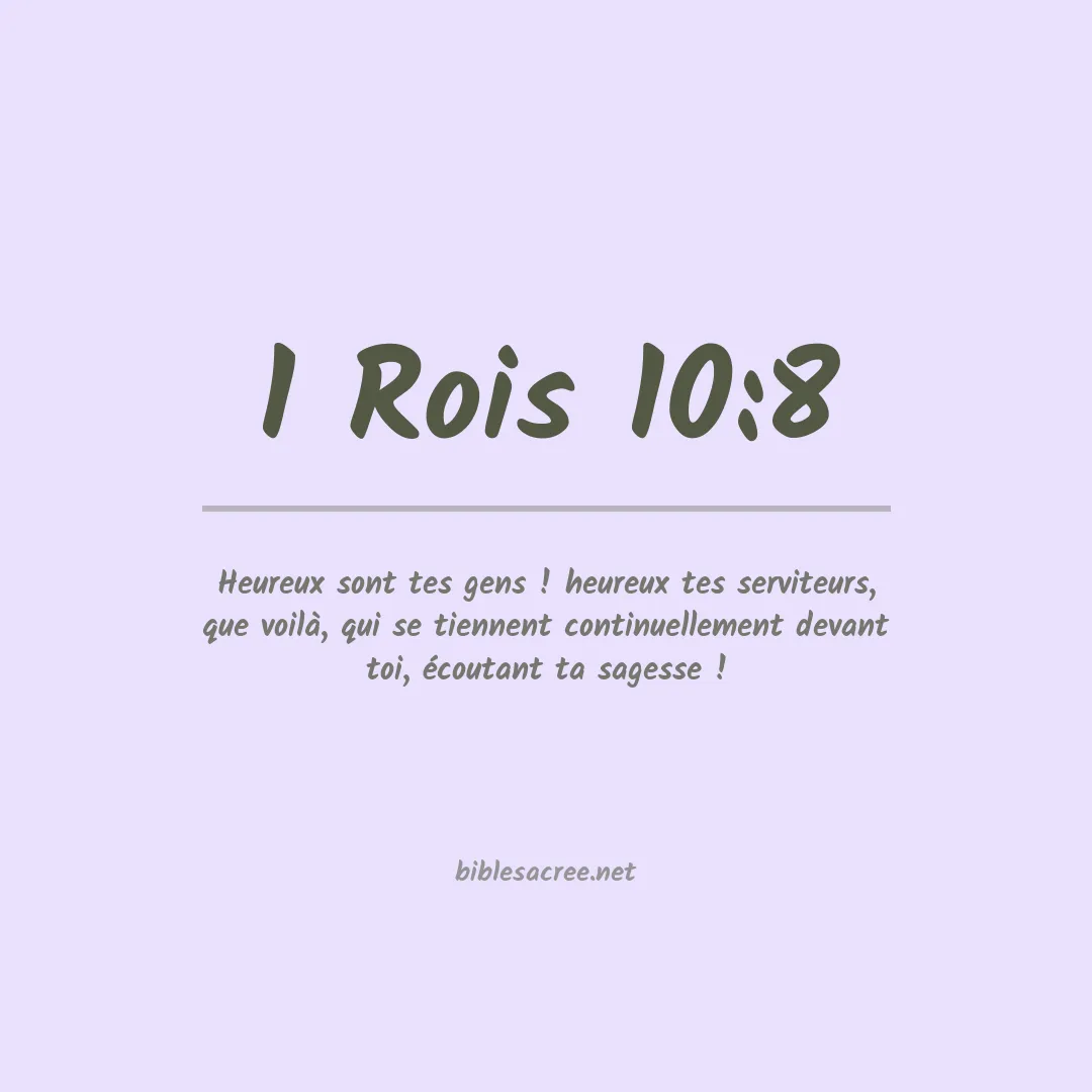 1 Rois - 10:8
