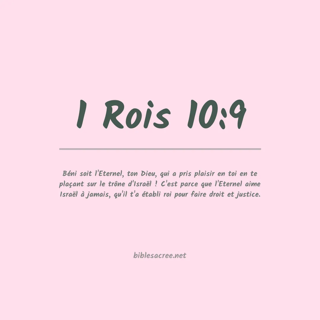 1 Rois - 10:9