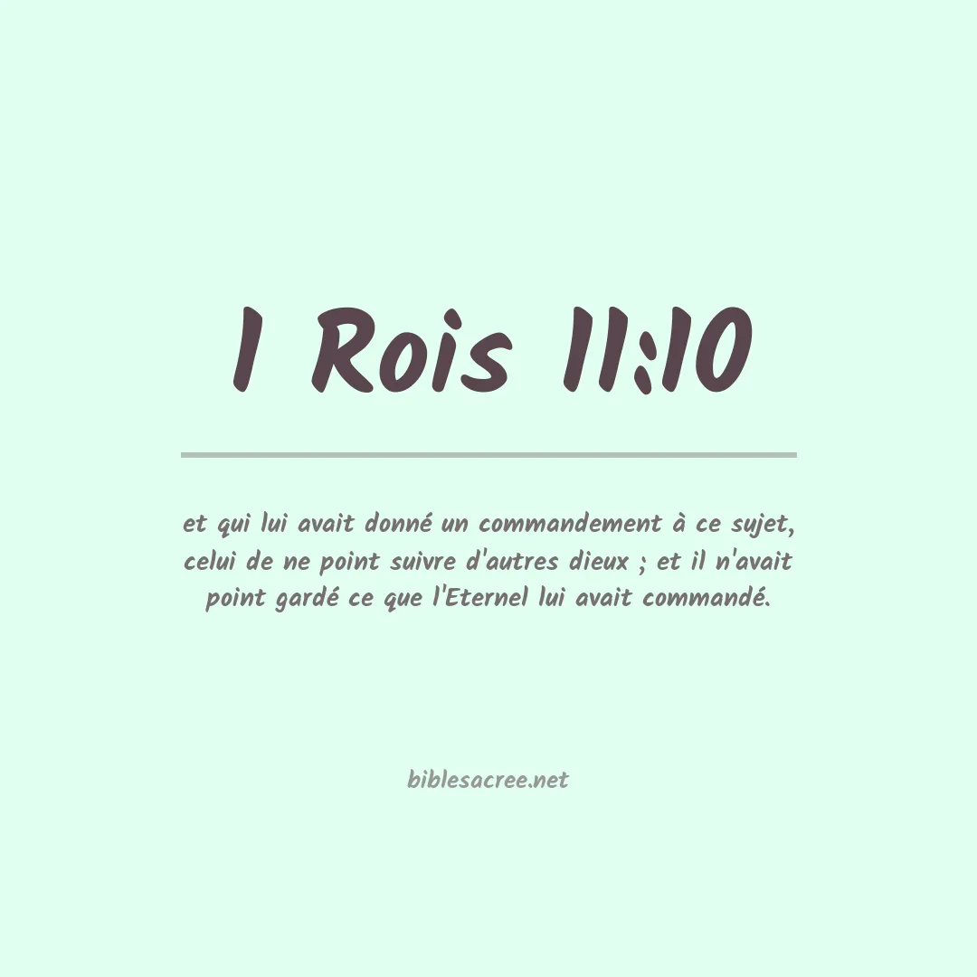 1 Rois - 11:10