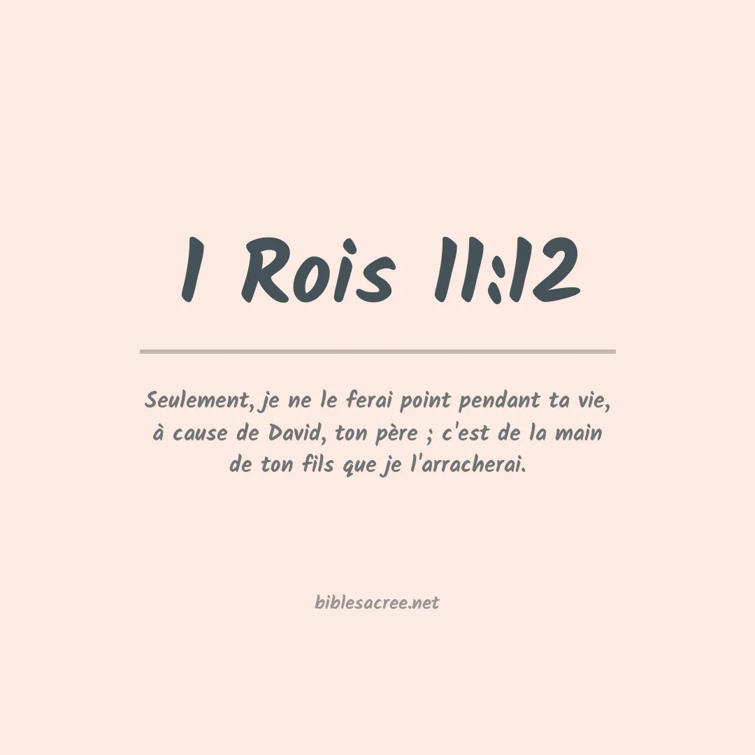1 Rois - 11:12