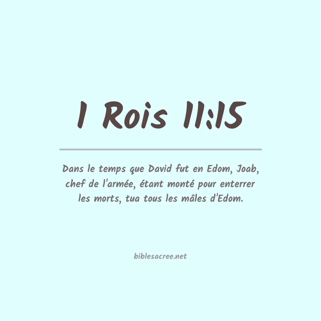 1 Rois - 11:15