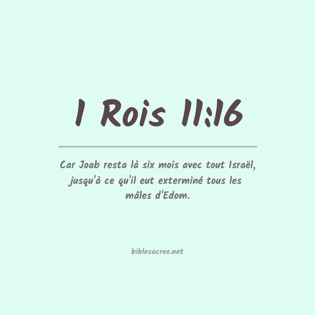 1 Rois - 11:16