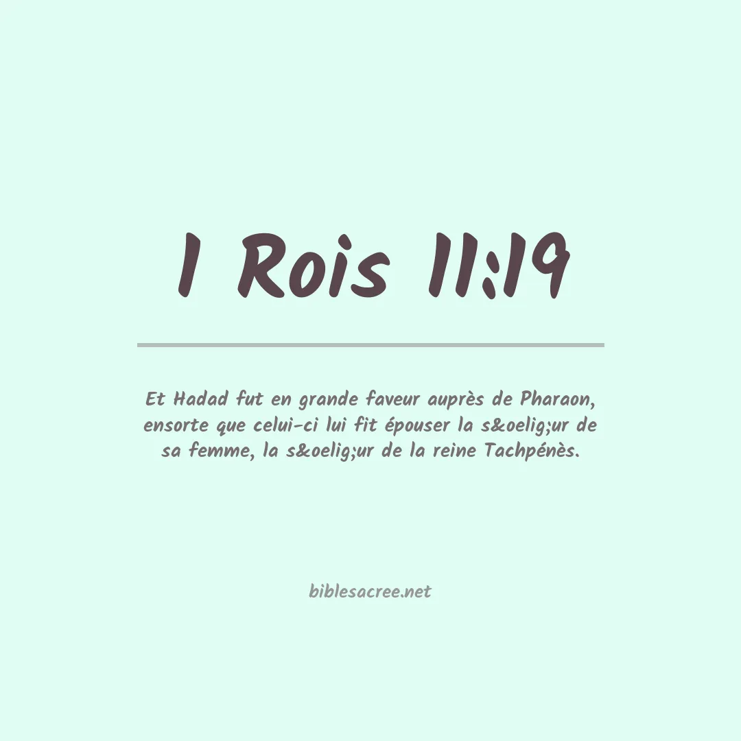 1 Rois - 11:19
