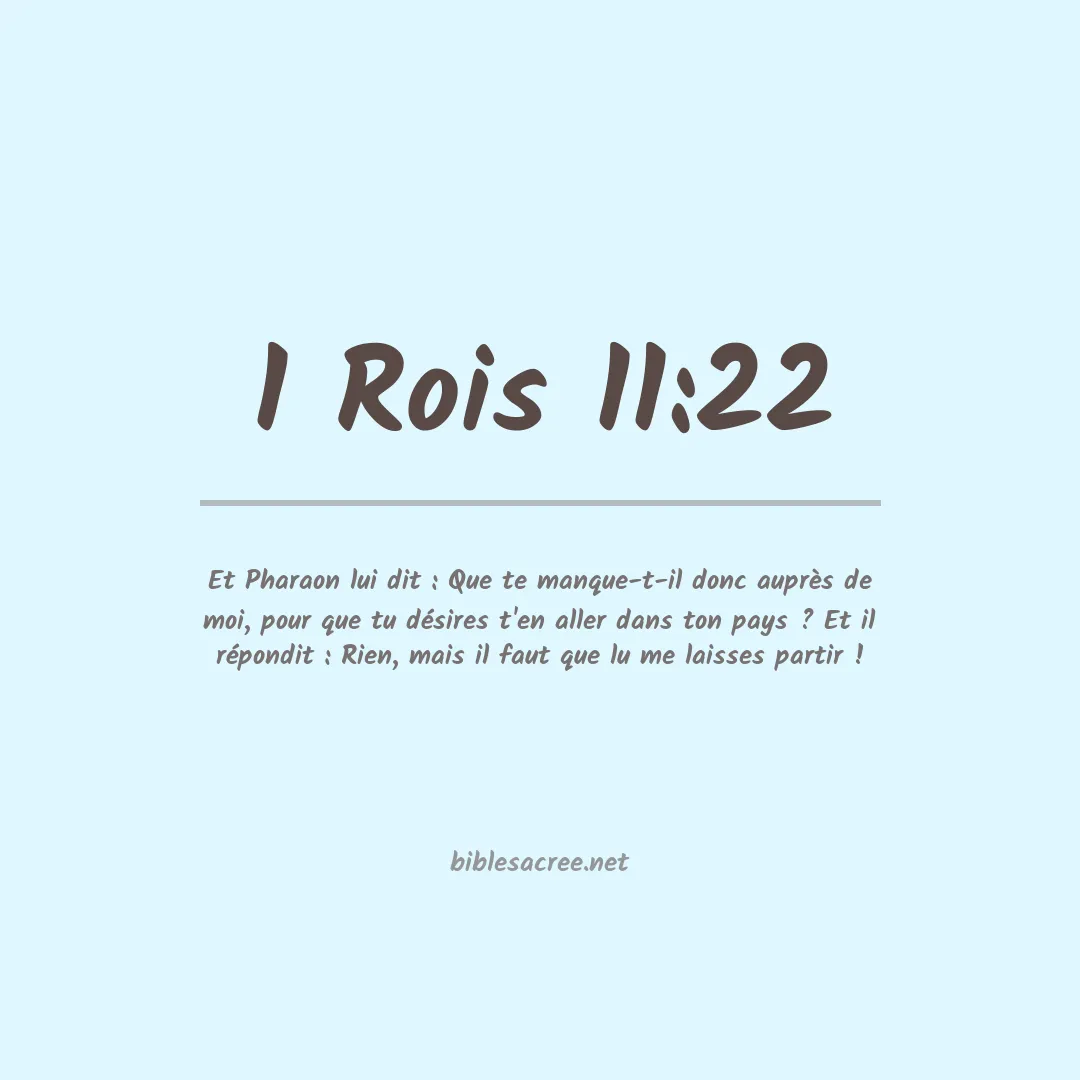 1 Rois - 11:22
