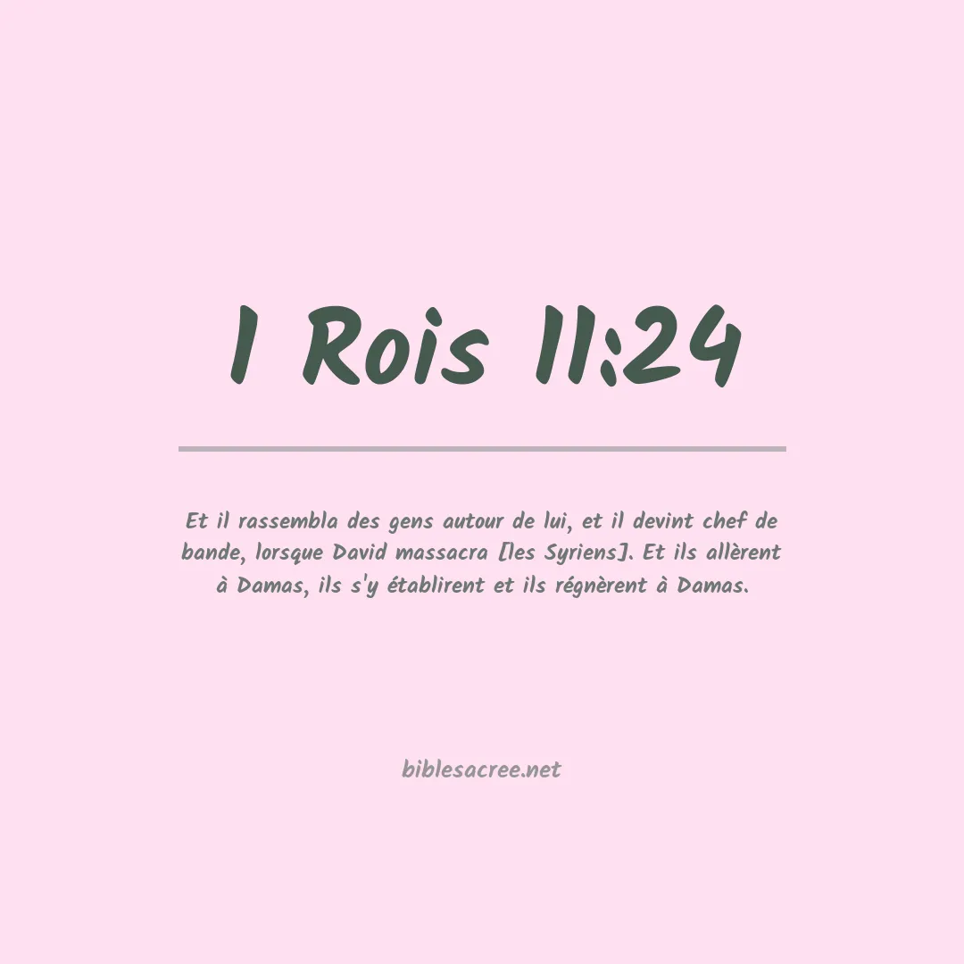 1 Rois - 11:24