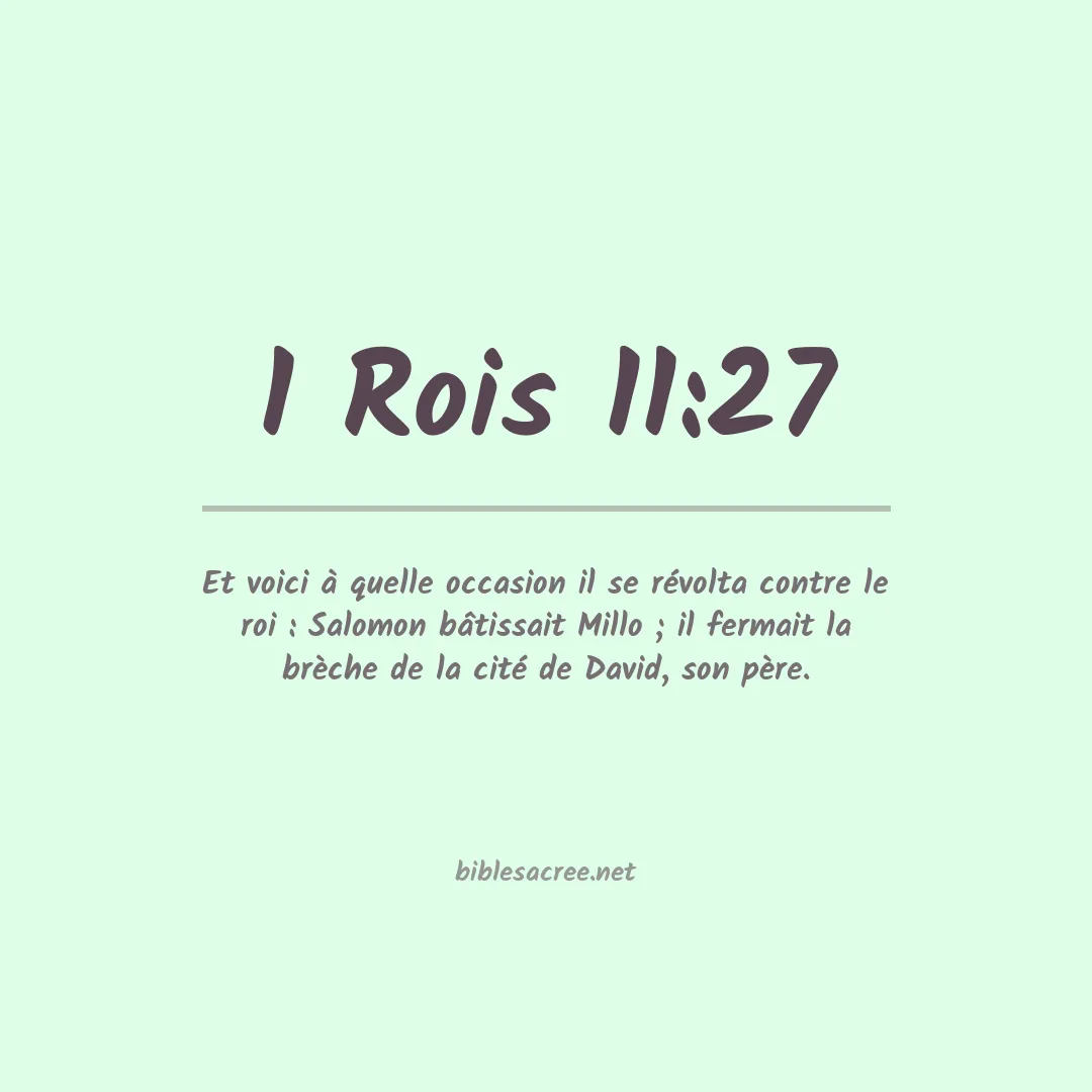 1 Rois - 11:27