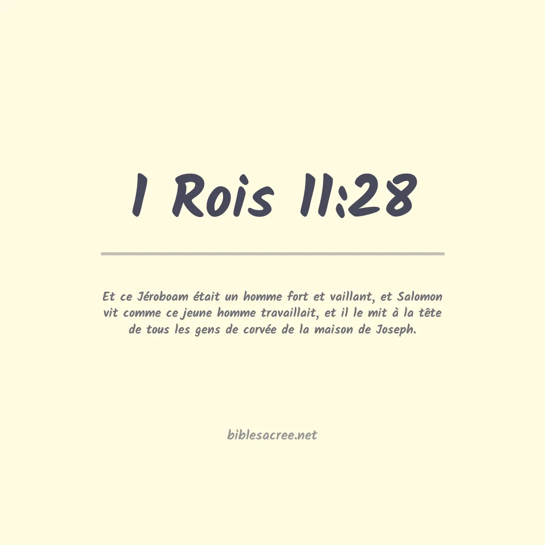 1 Rois - 11:28