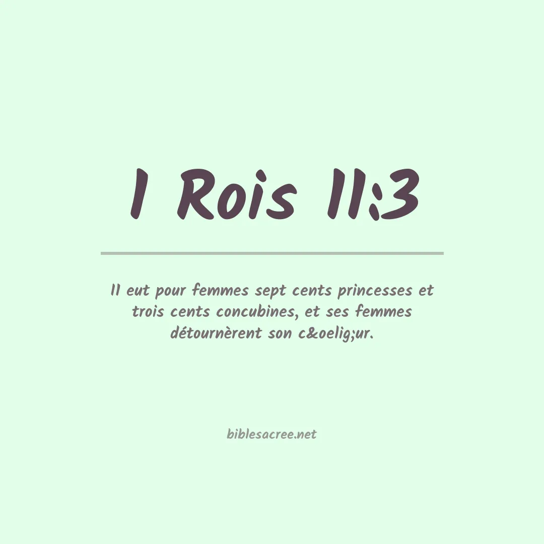 1 Rois - 11:3