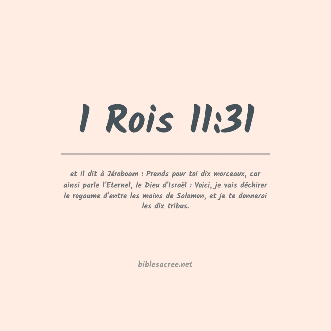 1 Rois - 11:31