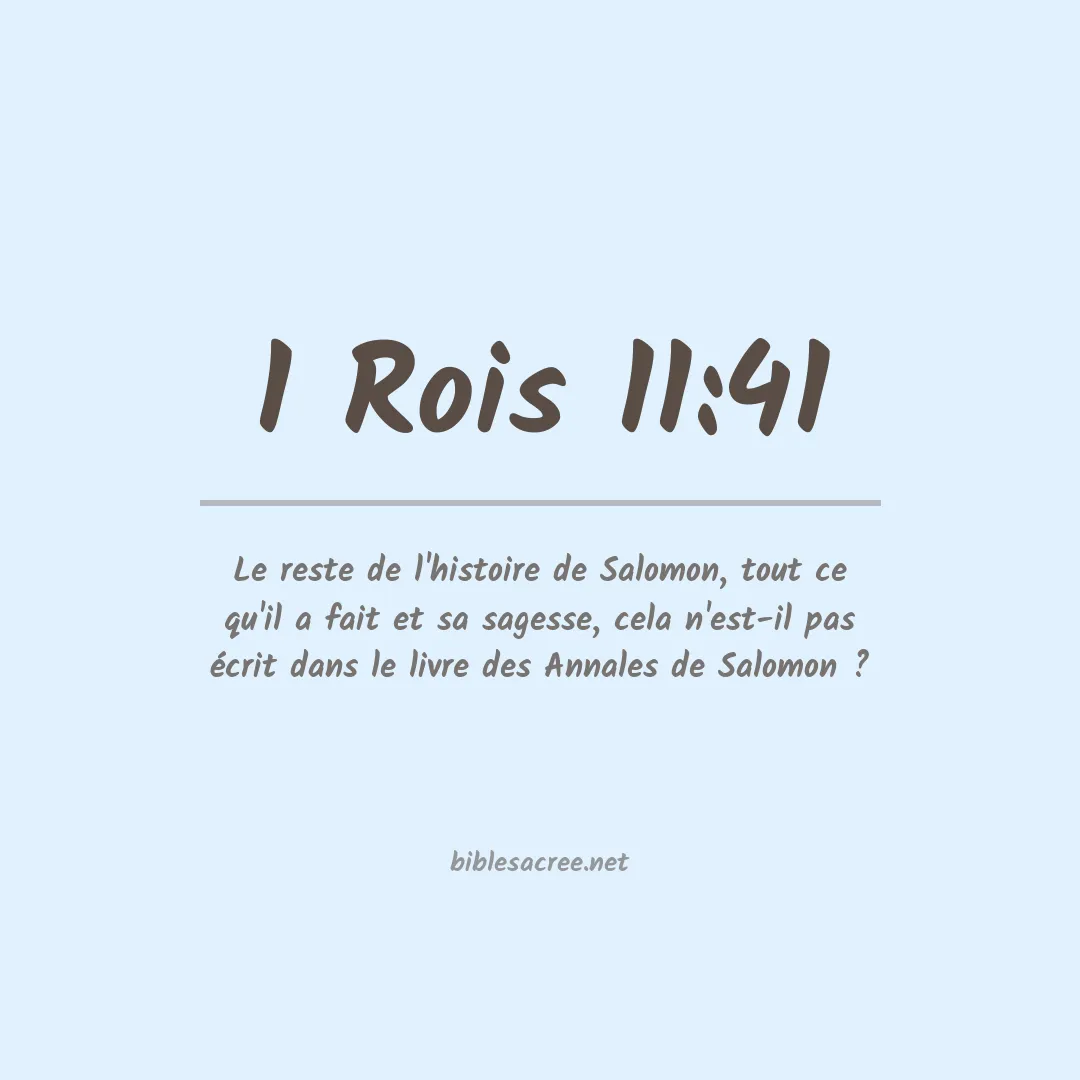 1 Rois - 11:41