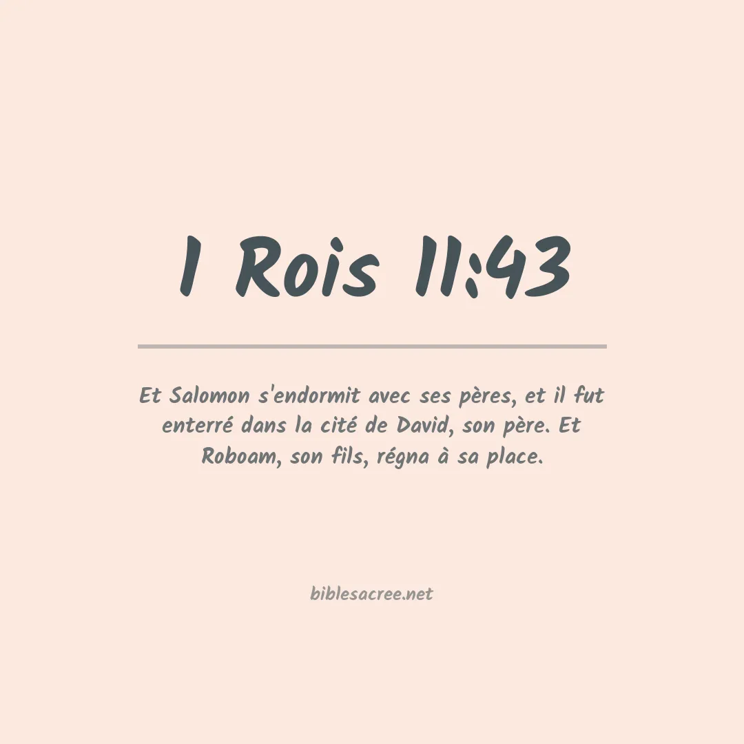 1 Rois - 11:43