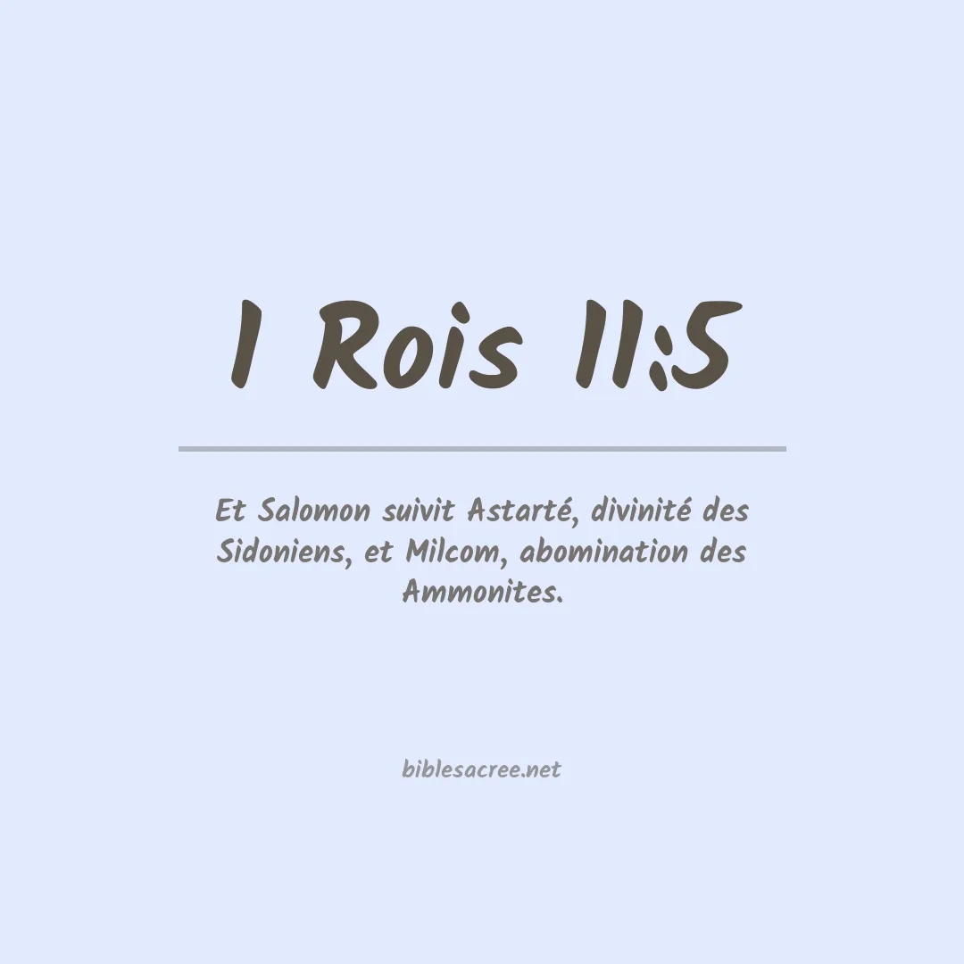 1 Rois - 11:5