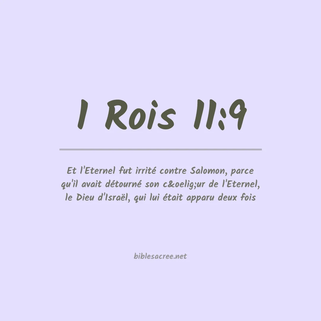 1 Rois - 11:9