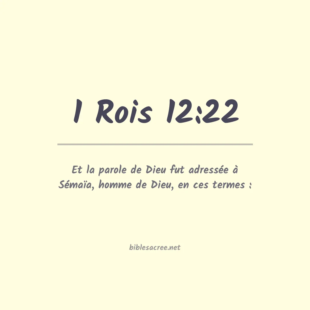 1 Rois - 12:22