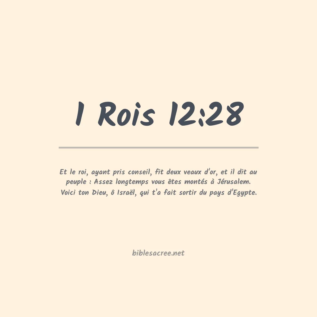 1 Rois - 12:28