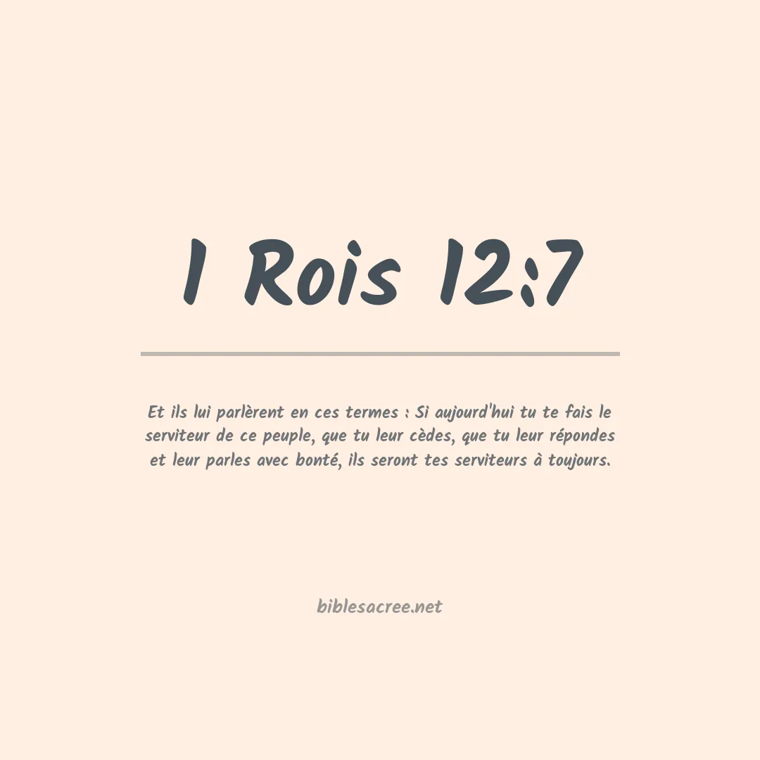 1 Rois - 12:7