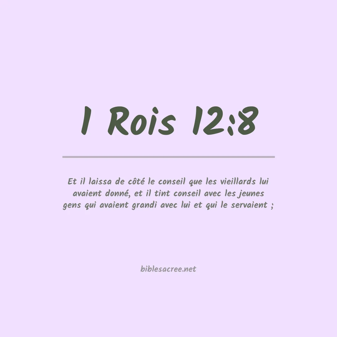 1 Rois - 12:8