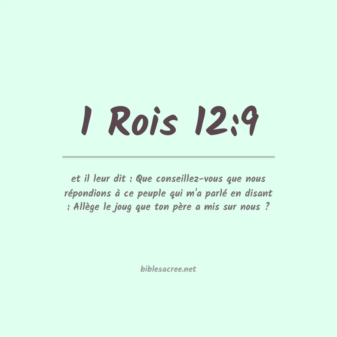 1 Rois - 12:9