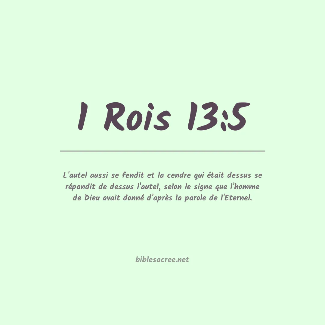 1 Rois - 13:5