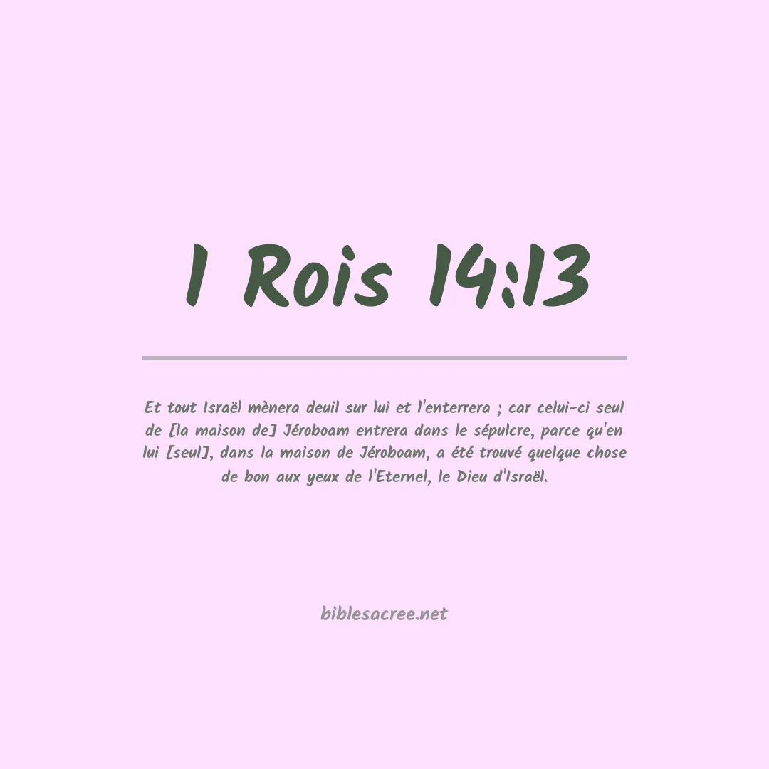1 Rois - 14:13