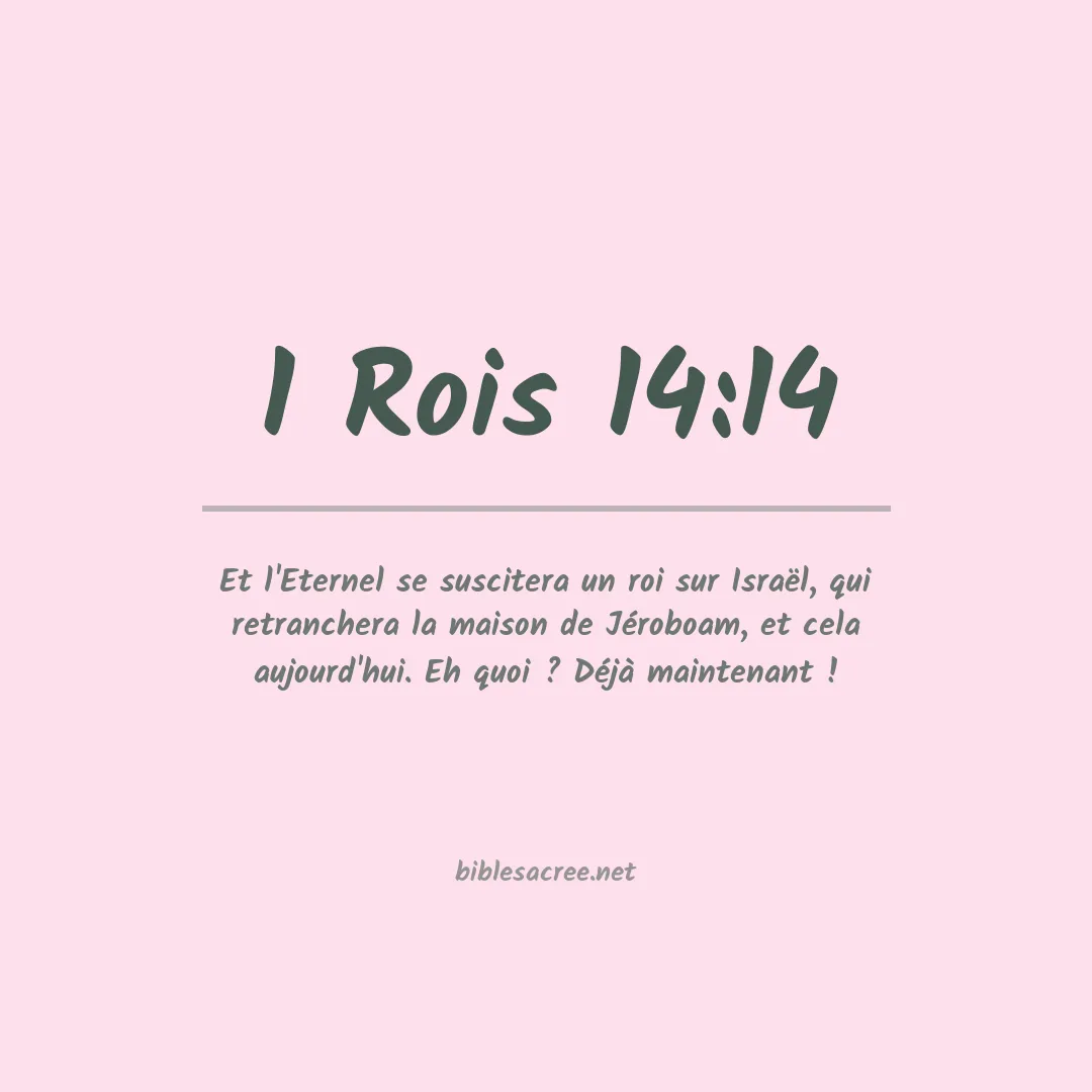 1 Rois - 14:14