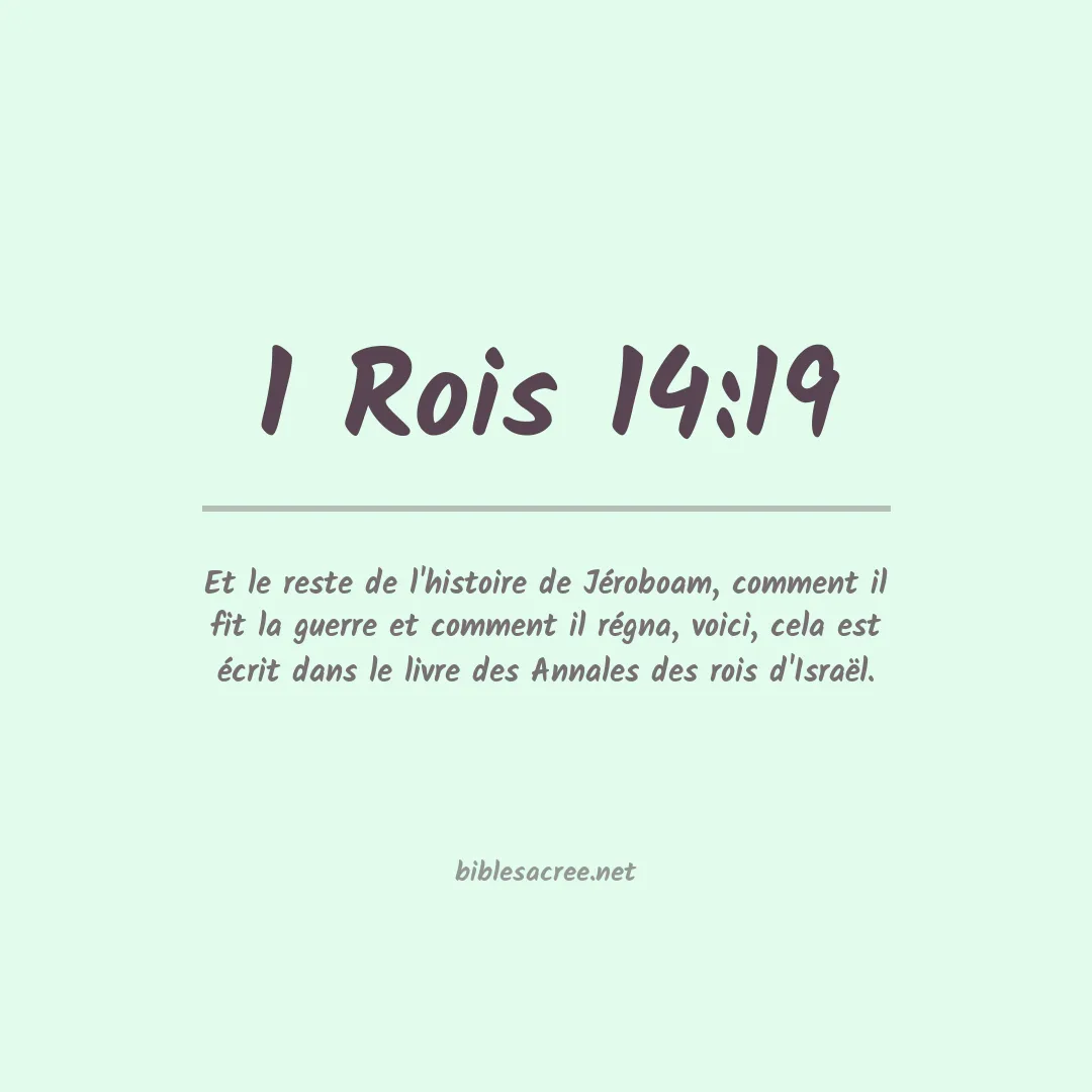 1 Rois - 14:19