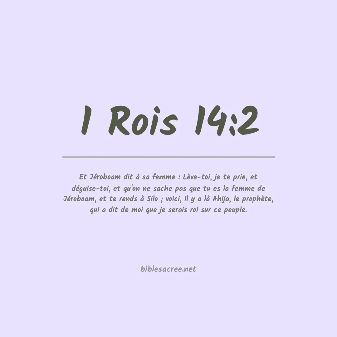 1 Rois - 14:2