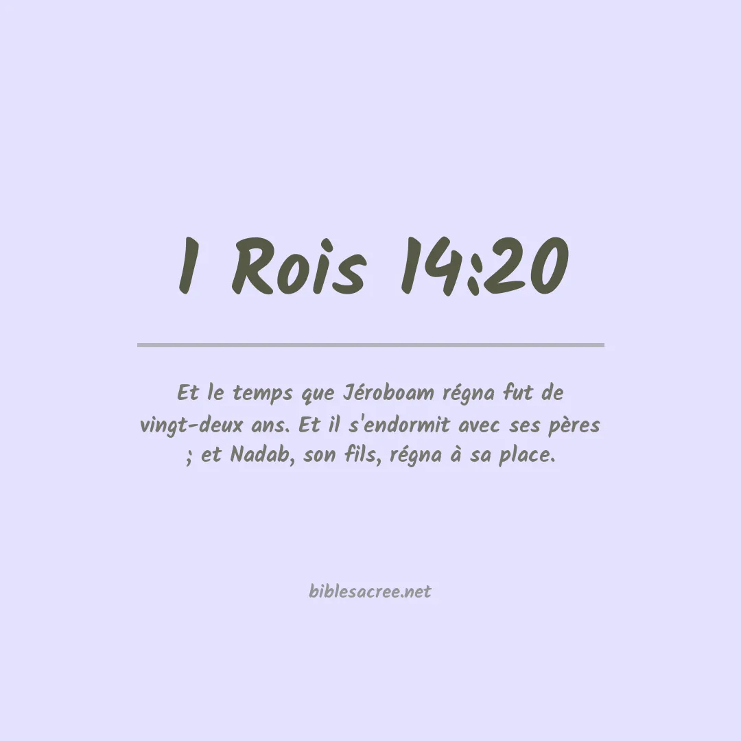 1 Rois - 14:20