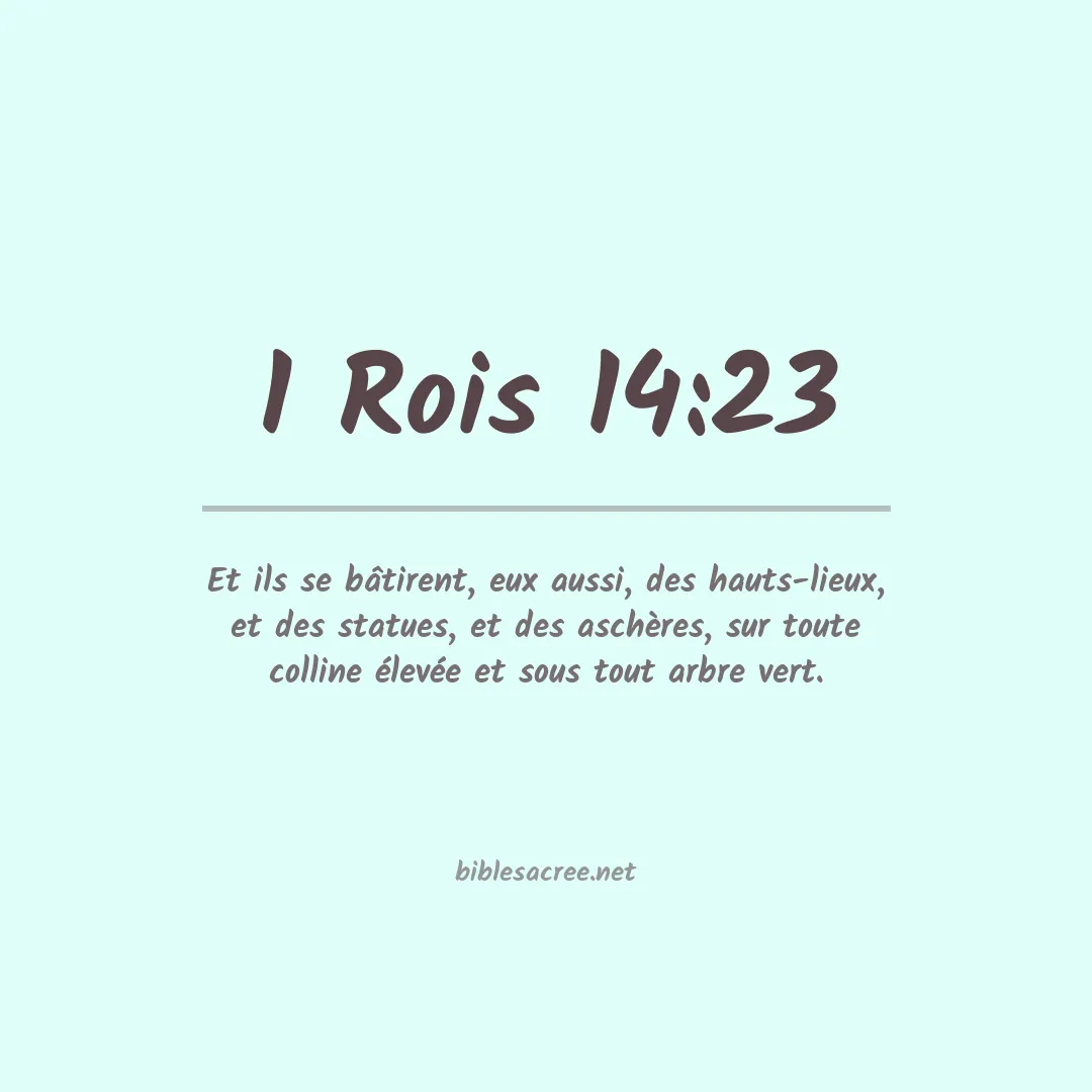 1 Rois - 14:23