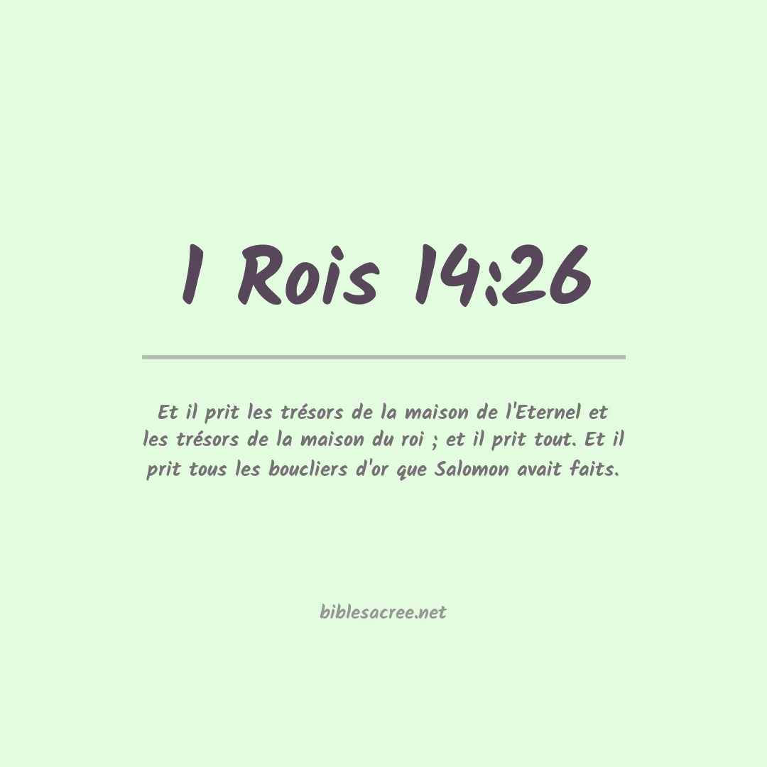 1 Rois - 14:26