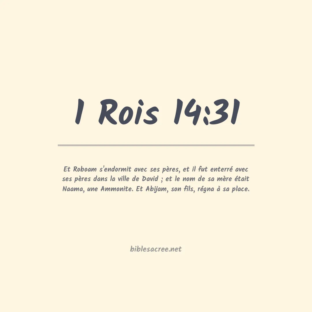 1 Rois - 14:31