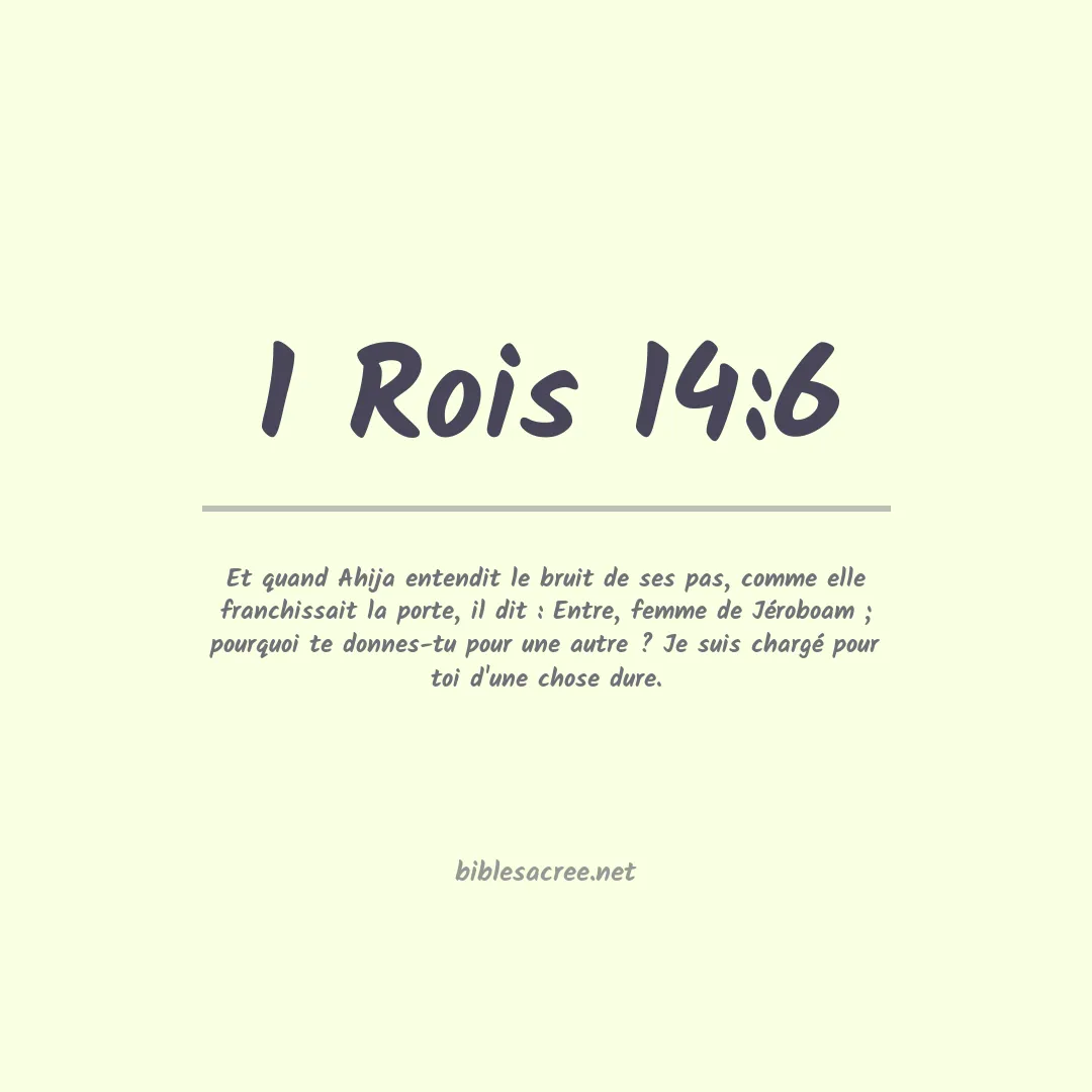1 Rois - 14:6