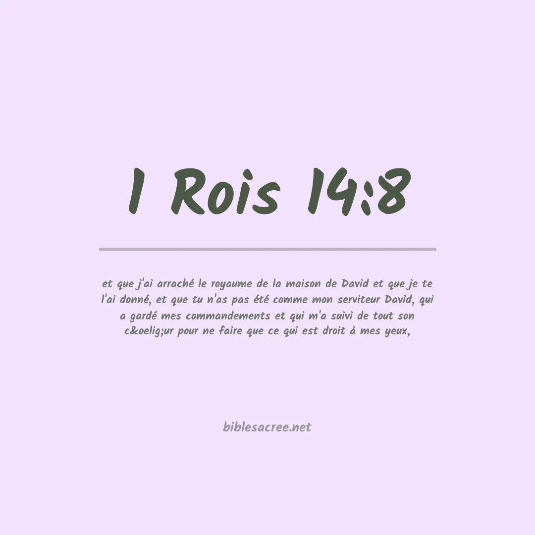1 Rois - 14:8