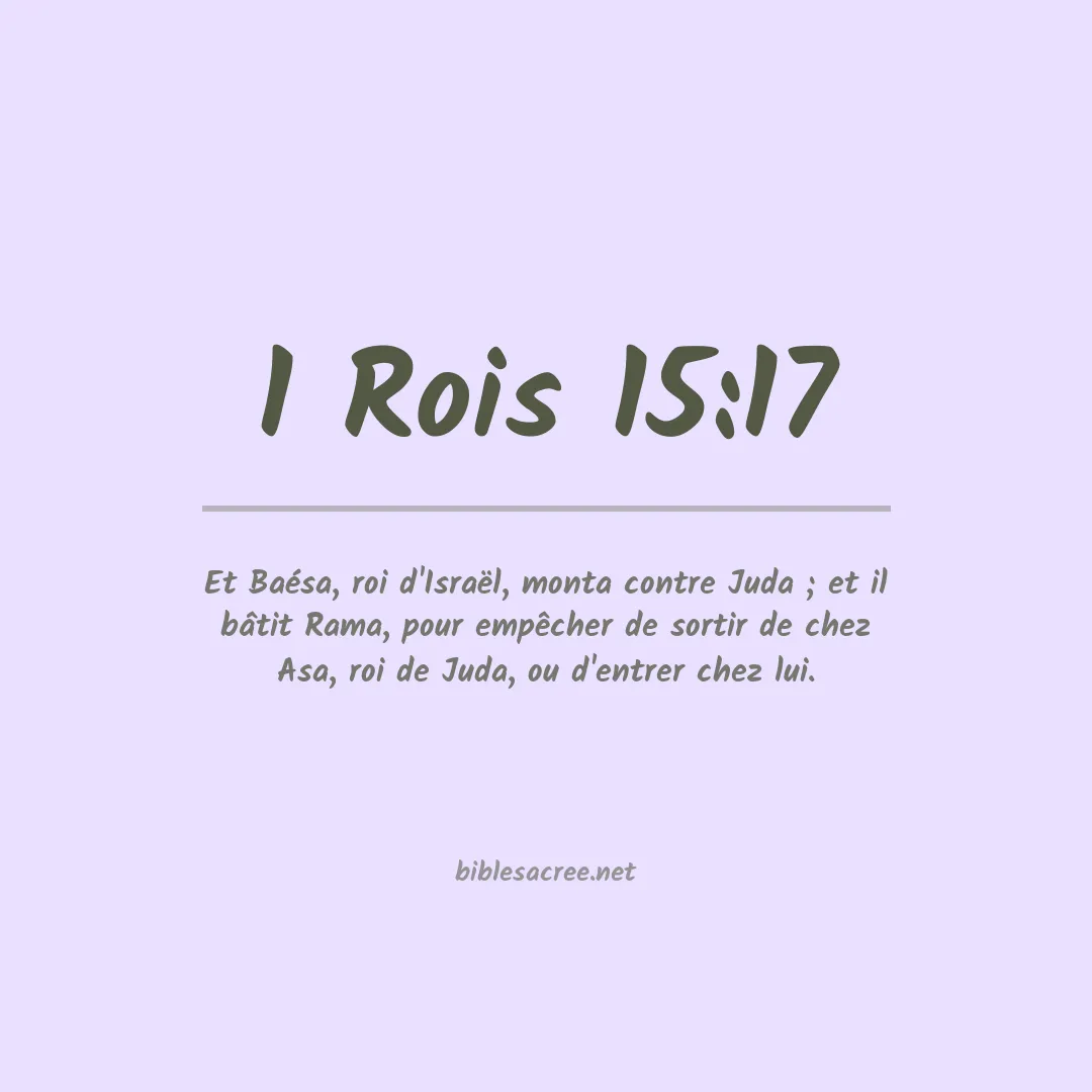 1 Rois - 15:17