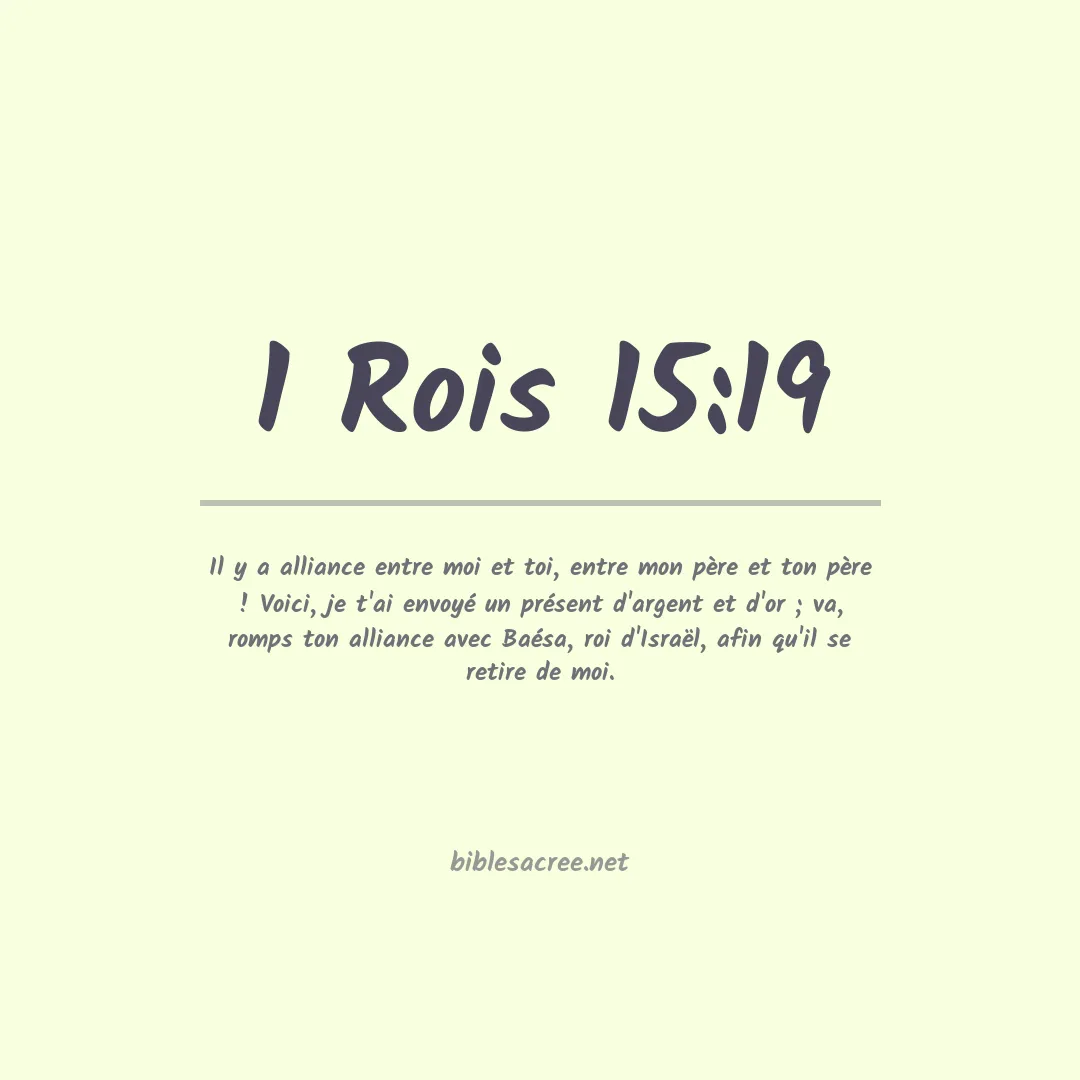 1 Rois - 15:19