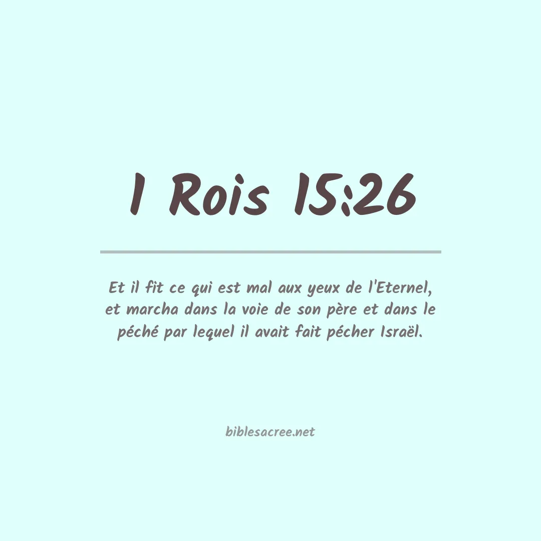 1 Rois - 15:26