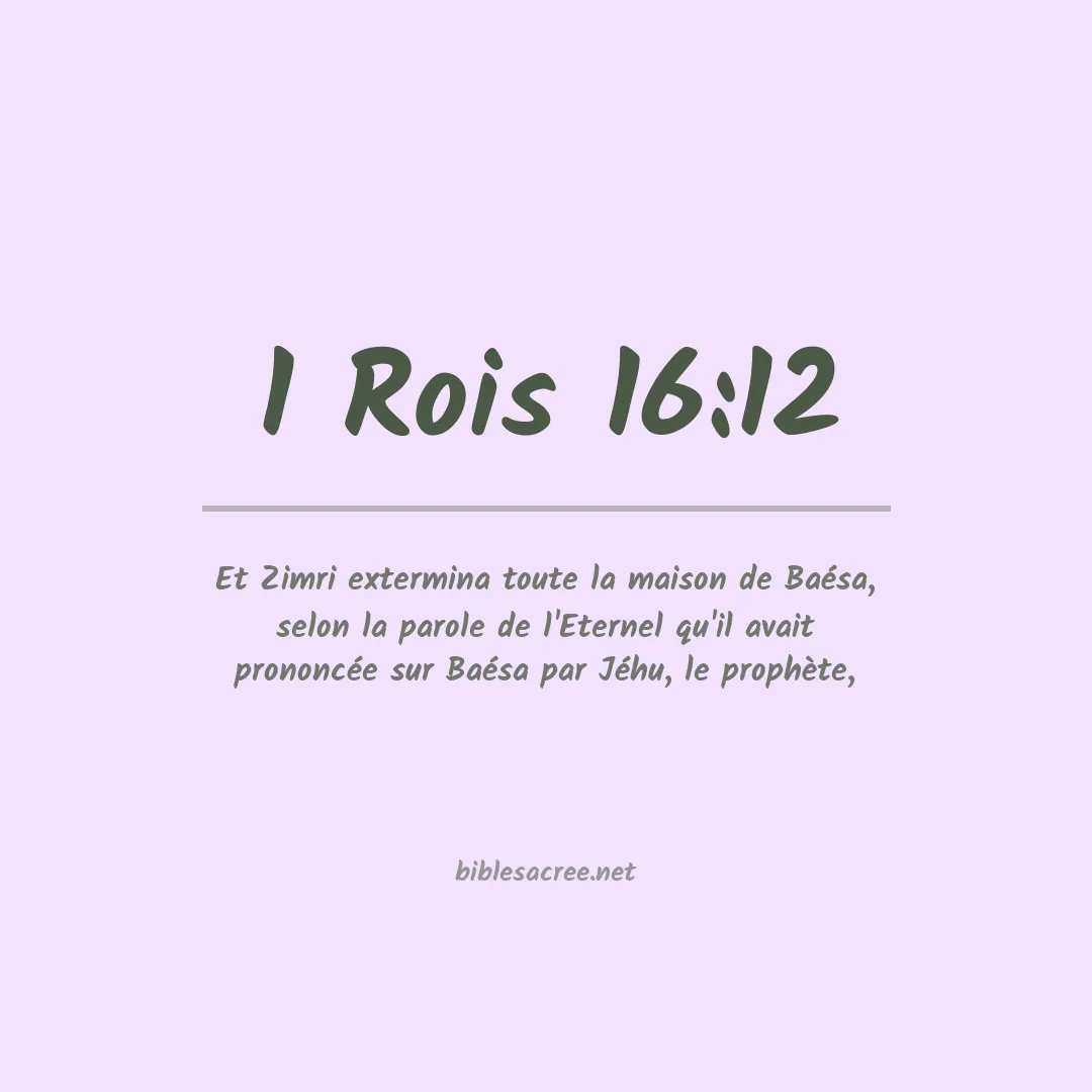 1 Rois - 16:12