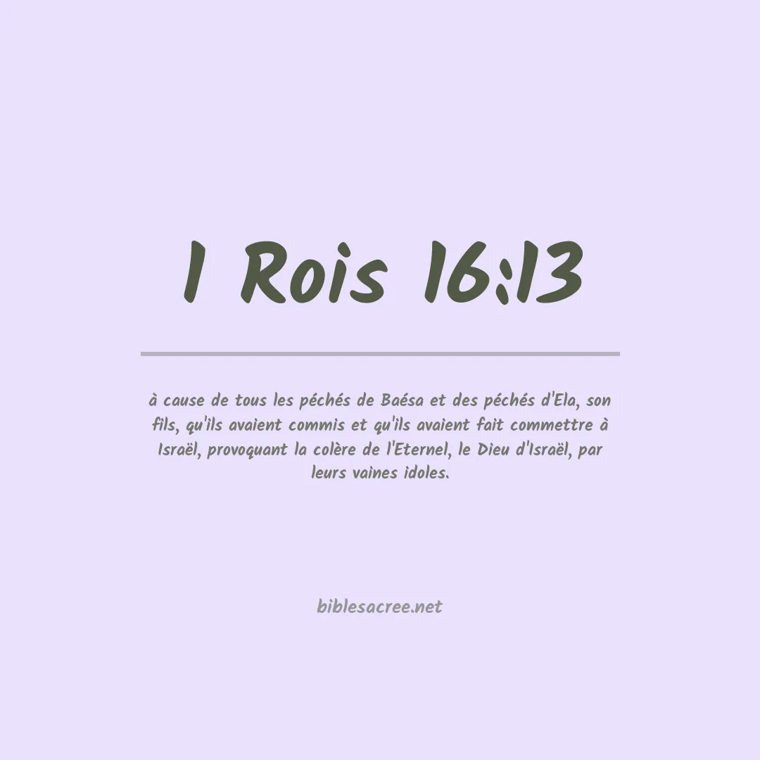 1 Rois - 16:13
