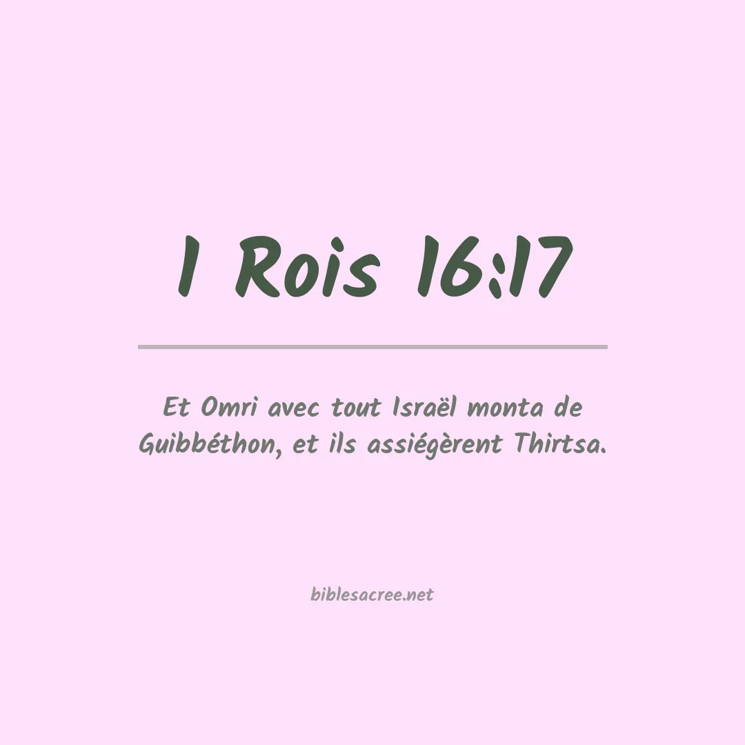 1 Rois - 16:17