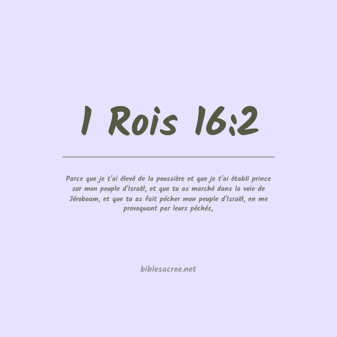 1 Rois - 16:2