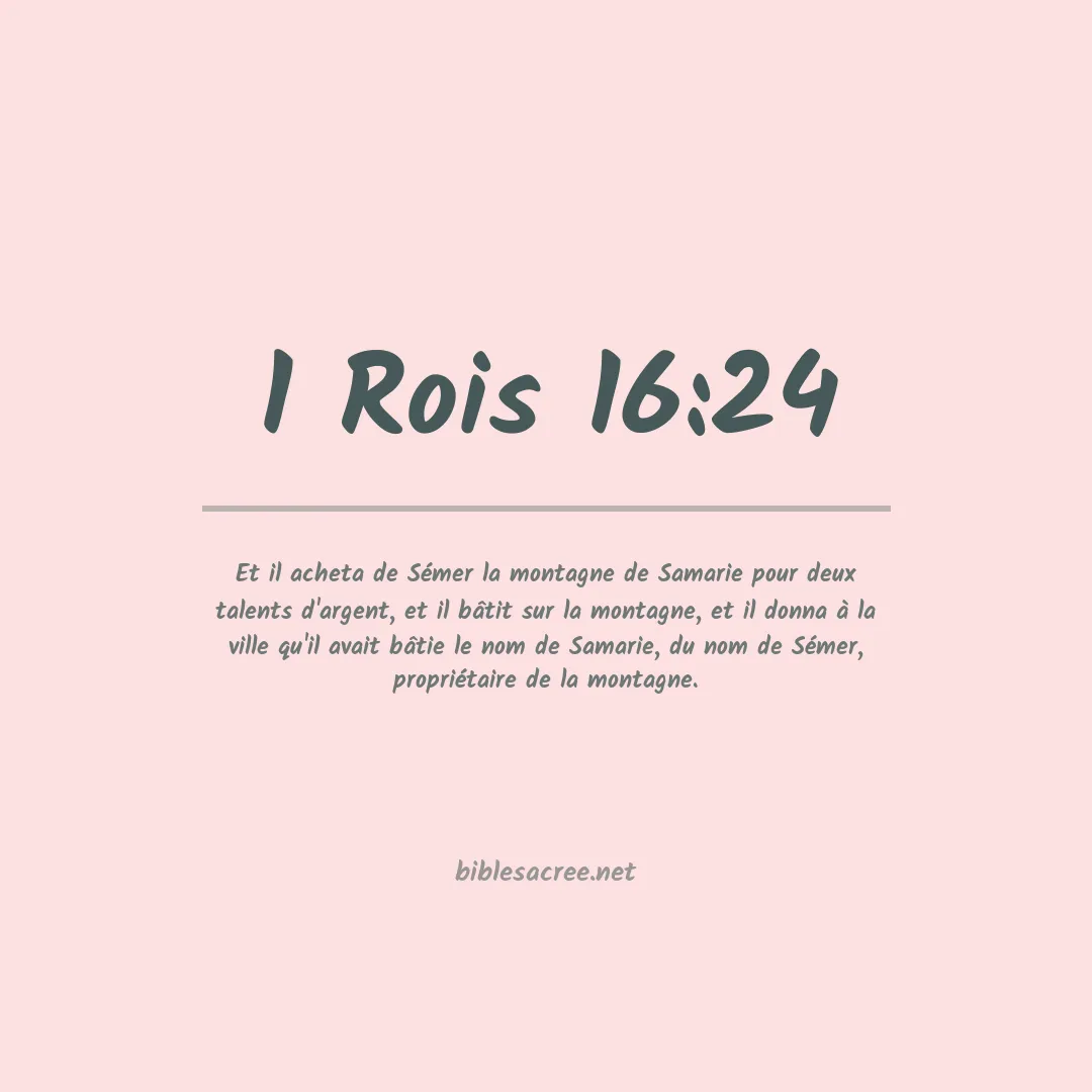 1 Rois - 16:24