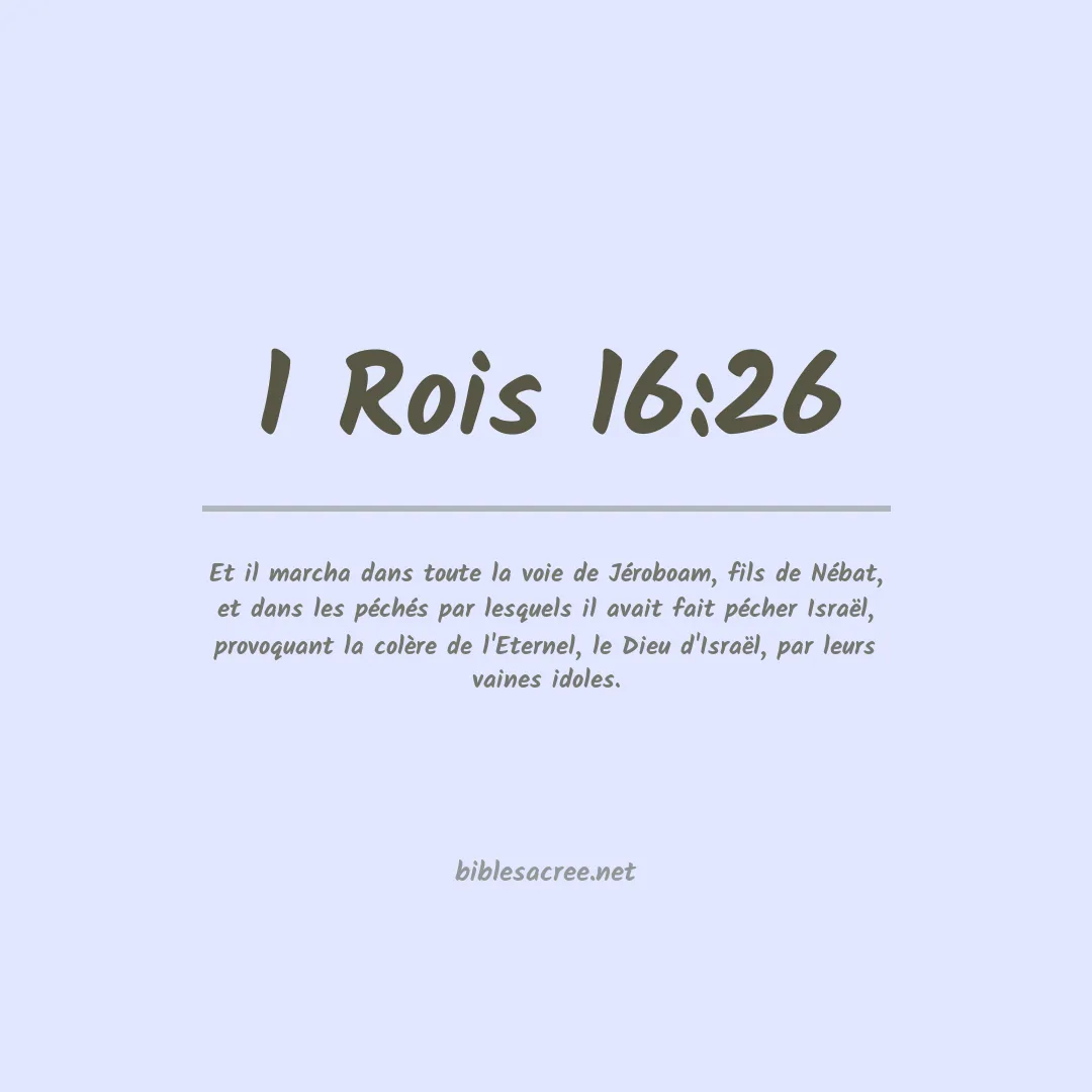 1 Rois - 16:26