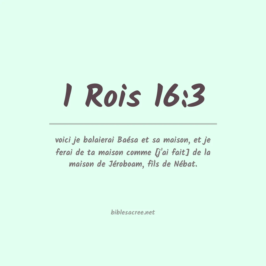 1 Rois - 16:3
