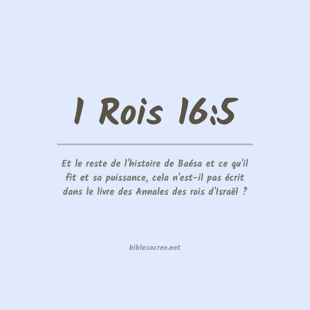 1 Rois - 16:5