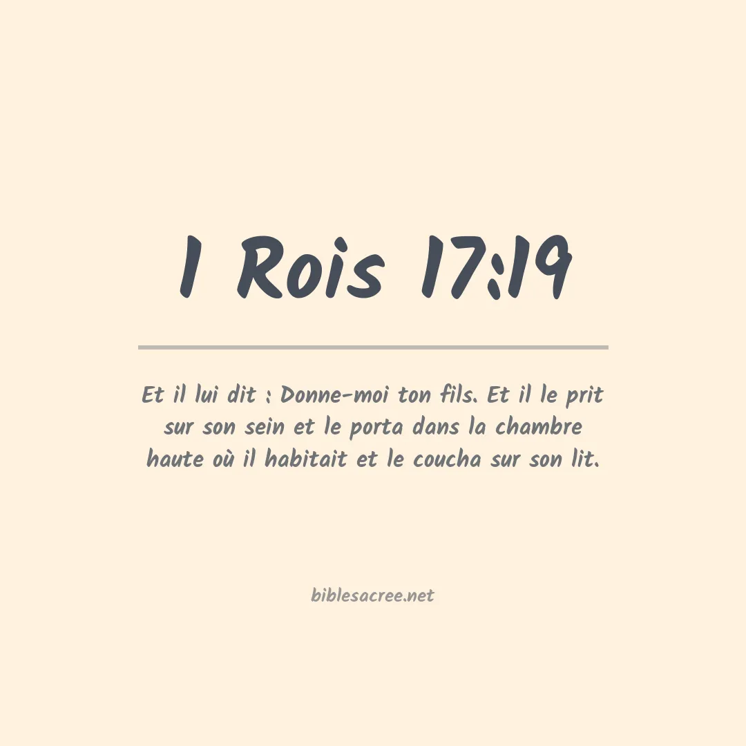 1 Rois - 17:19