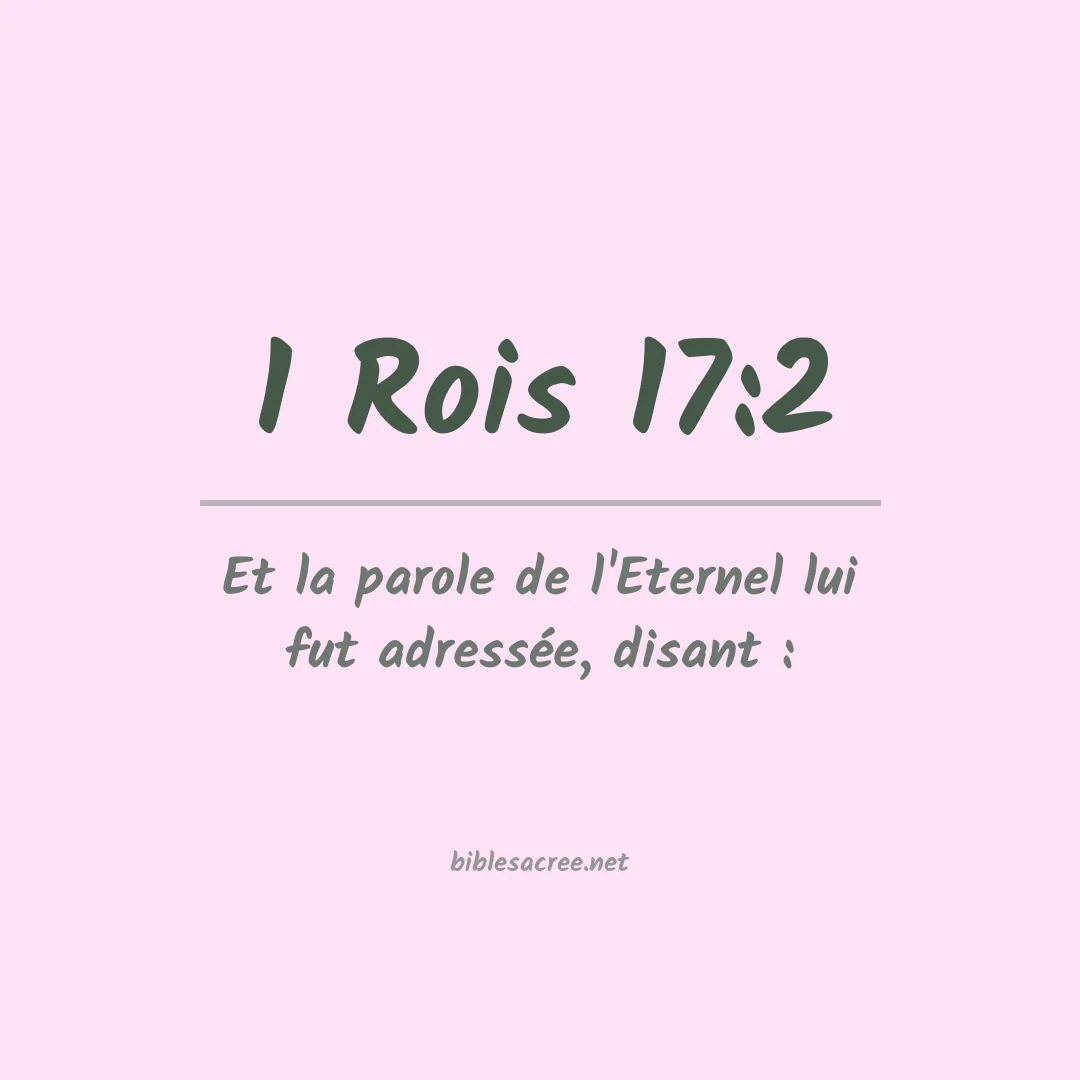 1 Rois - 17:2