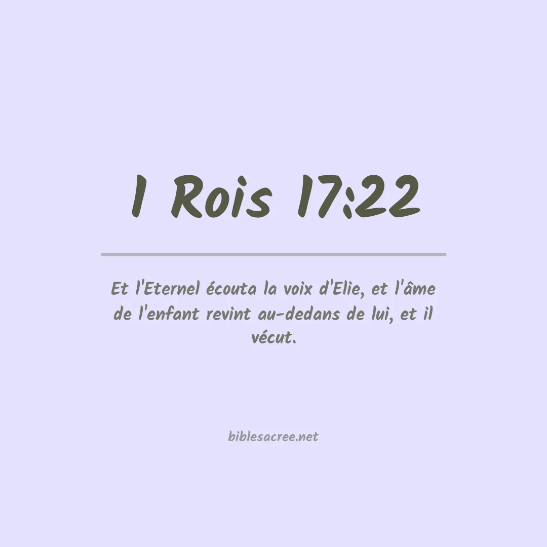1 Rois - 17:22