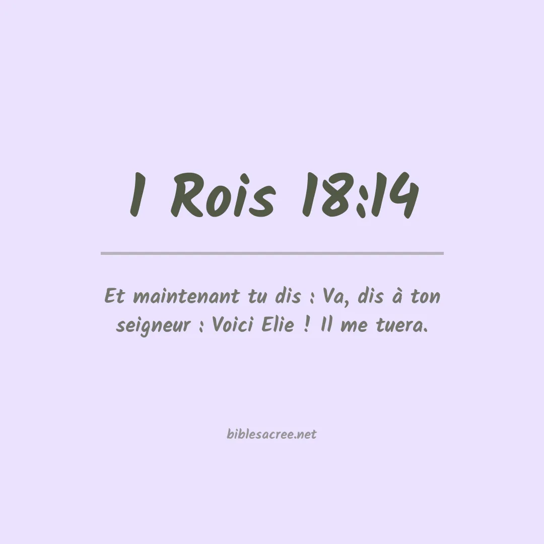 1 Rois - 18:14