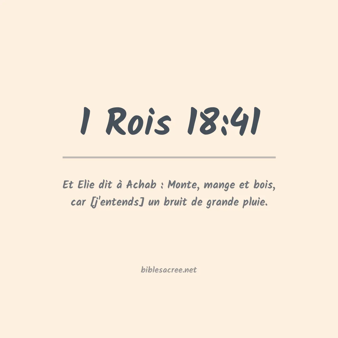 1 Rois - 18:41
